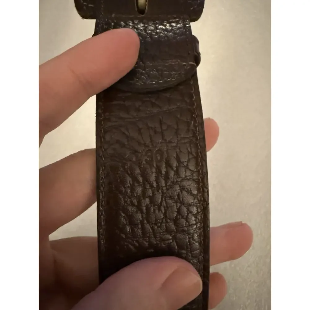 polo ralph lauren Dark Brown Peppled Leather Belt 30